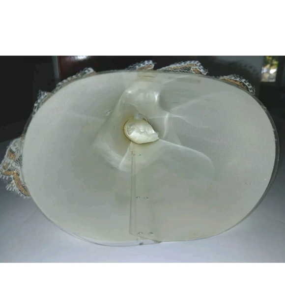 Vintage Sears Angel Tree Topper Christmas  Porcelain Head Hands Gold Trim Box - Picture 7 of 15